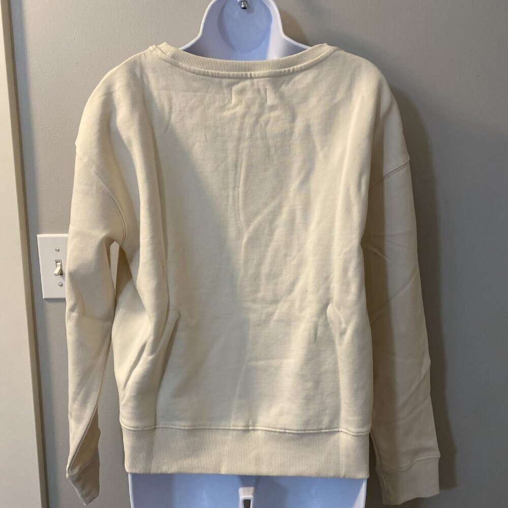 NEW PACT Med 100% Organic Cotton Baby Bellas Mushroom Cream Slouchy Sweatshirt - Picture 3 of 8